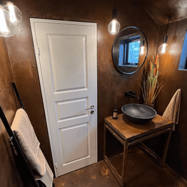 Microcement badeværelse renovering
