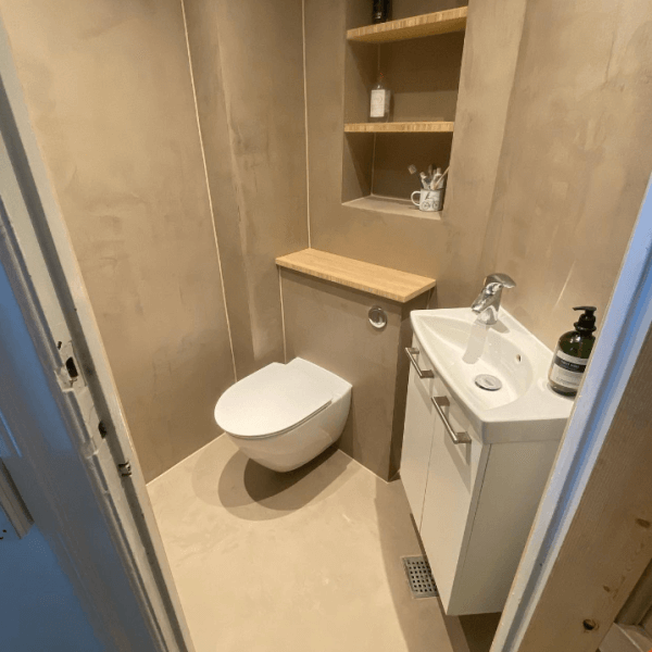 Flot microcement badeværelse